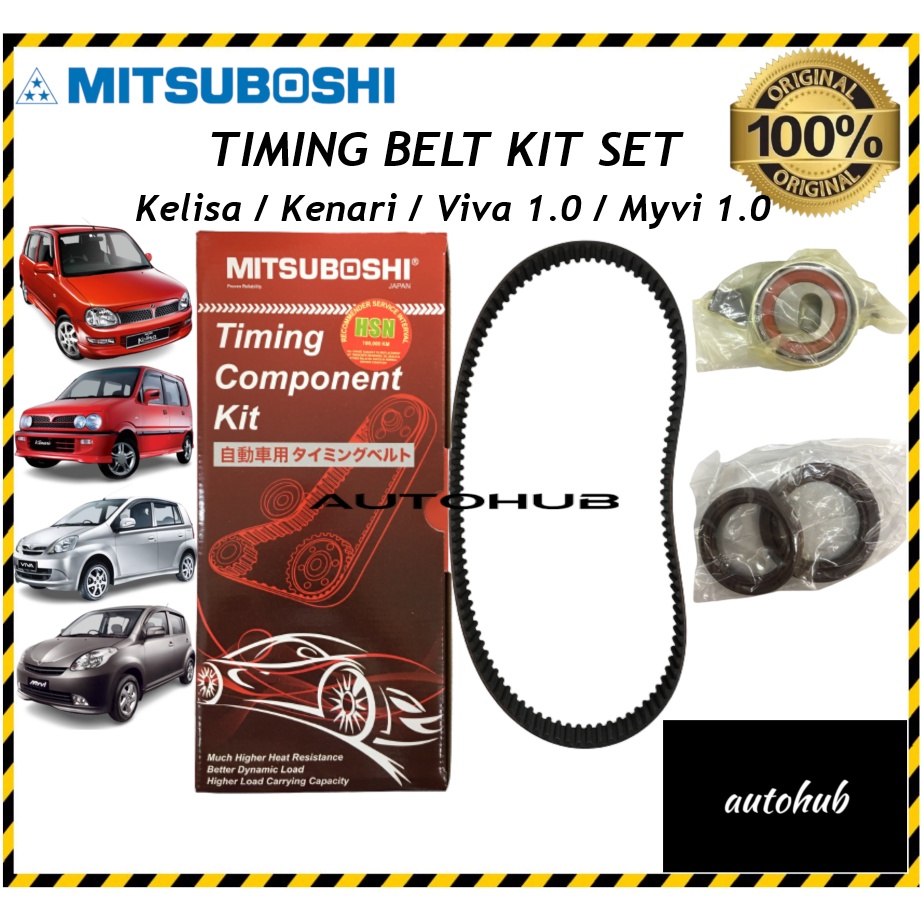 MITSUBOSHI Timing Belt Kit Set Kelisa Kenari l Viva 1.0 Myvi 1.0 Timing Kit Set ORIGINAL PARTS