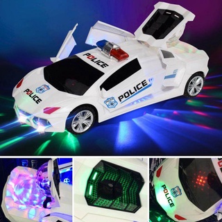 Electric Dancing Deformation Rotating Universal Police Car Toy Car