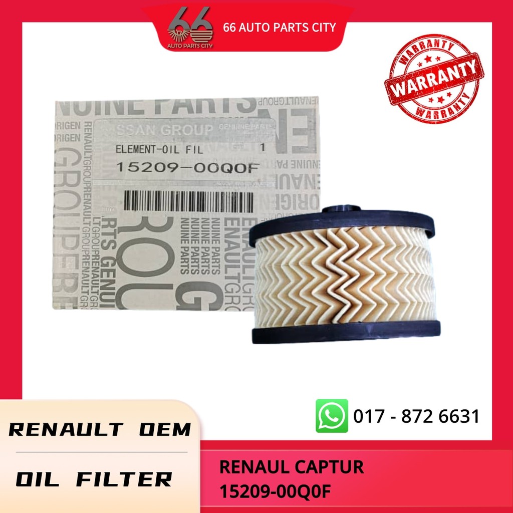 OIL FILTER RENAULT CAPTUR OEM Shopee Malaysia