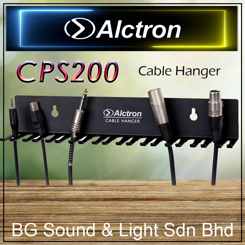 Supporto A Parete Per Cavi Alctron CPS200 | Mensola Porta Cavi Per Microfoni E Strumenti Musicali, 27,9 Cm