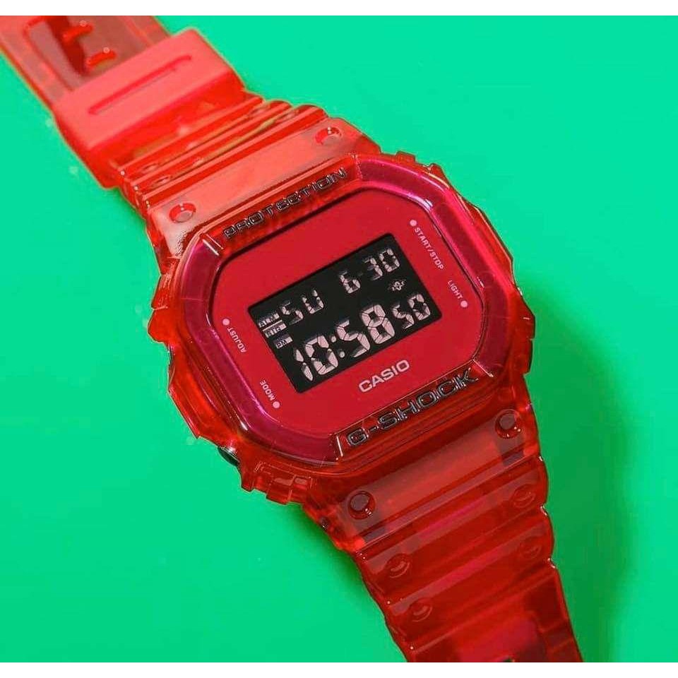 G shock dw 5600 red best sale