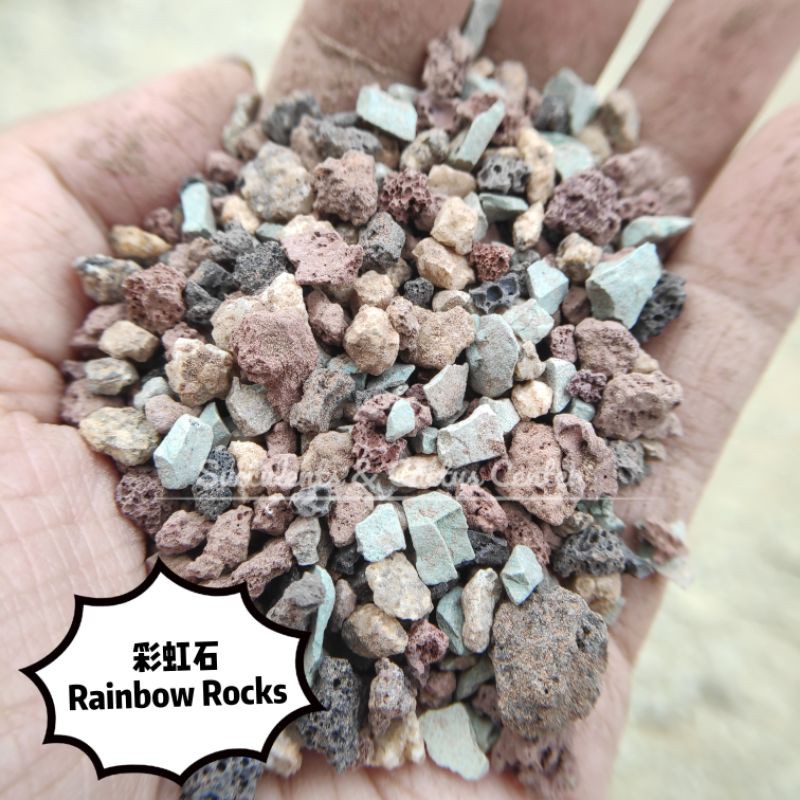 (1kg)Rainbow Rocks/Mixed Lava Rocks 3-5mm 彩虹石 | Shopee Malaysia