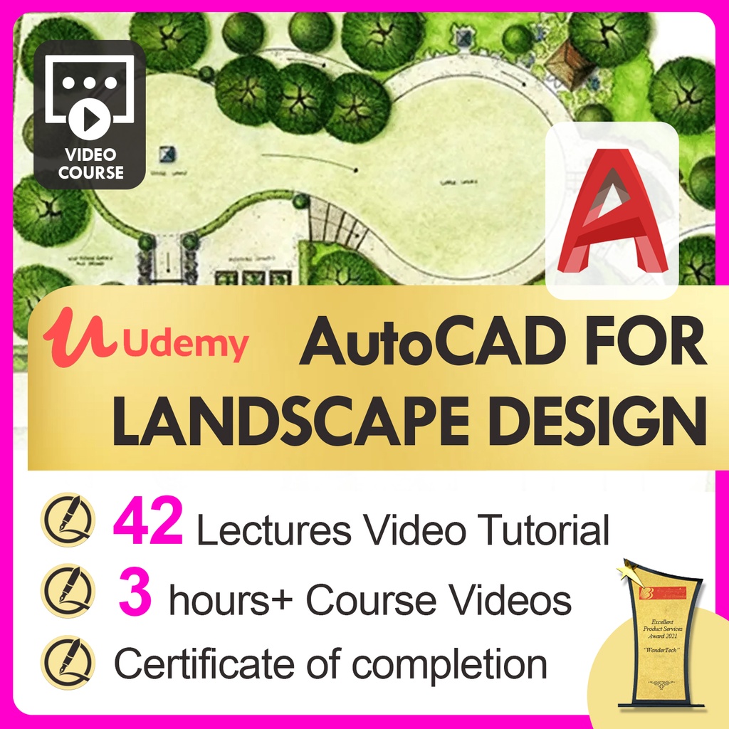[Video Course] AutoCAD for Landscape Design (42 Lectures, 3 hours+