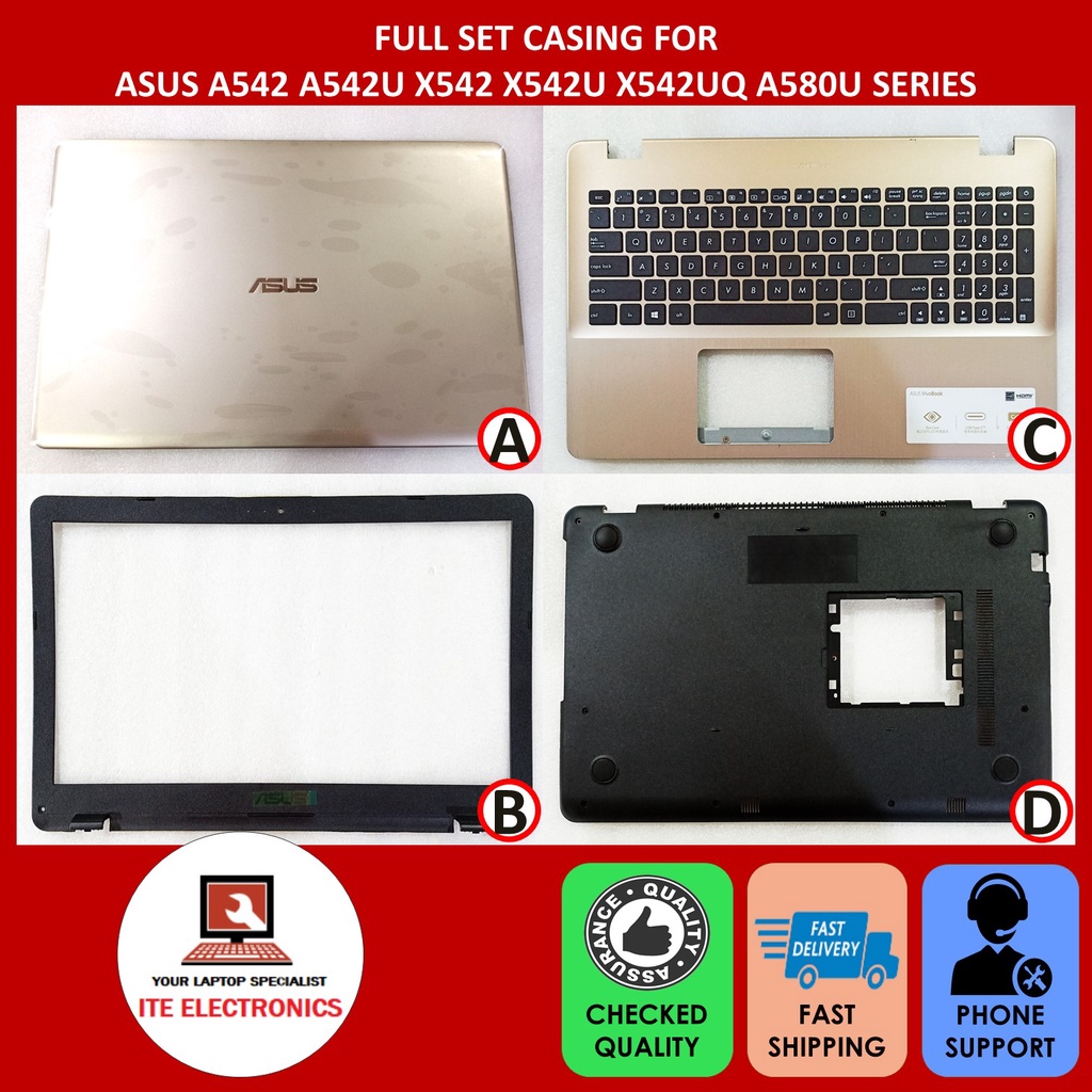 ASUS X542 K542 A542 FL8000 U A580U PALMREST KEYBOARD UPPER COVER ASSEMBLY at ₹ 2499/piece | ASUS Computer Keyboard in New Delhi | ID: 2850020979888