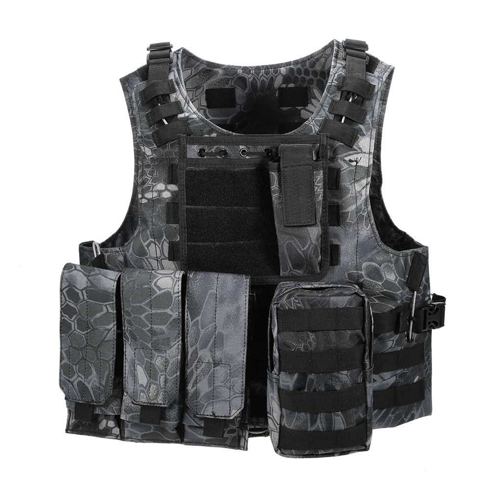 Gilet Modulare ONEINHE Per Caccia E Paintball – Tessuto Oxford 600D, 4 Sacchetti Rimovibili, Regolabile Per Vita 80-112 Cm, Taglia Unica - 4