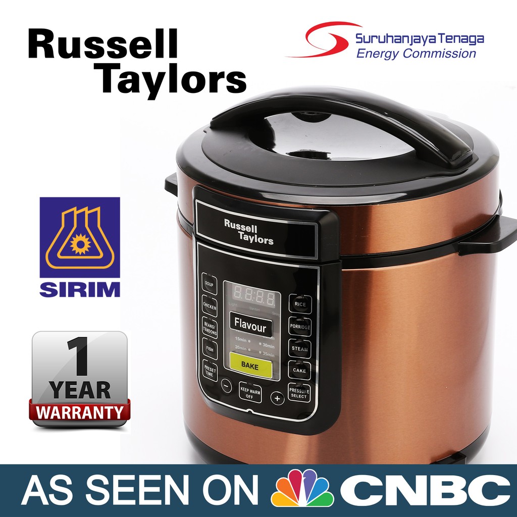 DOUBLE BUBBLE WRAP Russell Taylors 6L Pressure Cooker Stainless