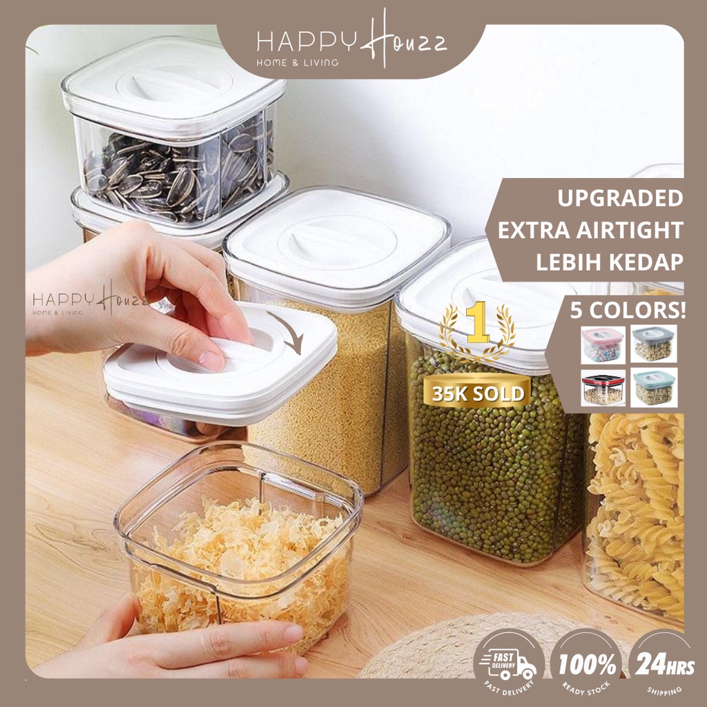 【READY STOCK】HAHO Stackable Extra Airtight Twist Lock Transparent Food ...
