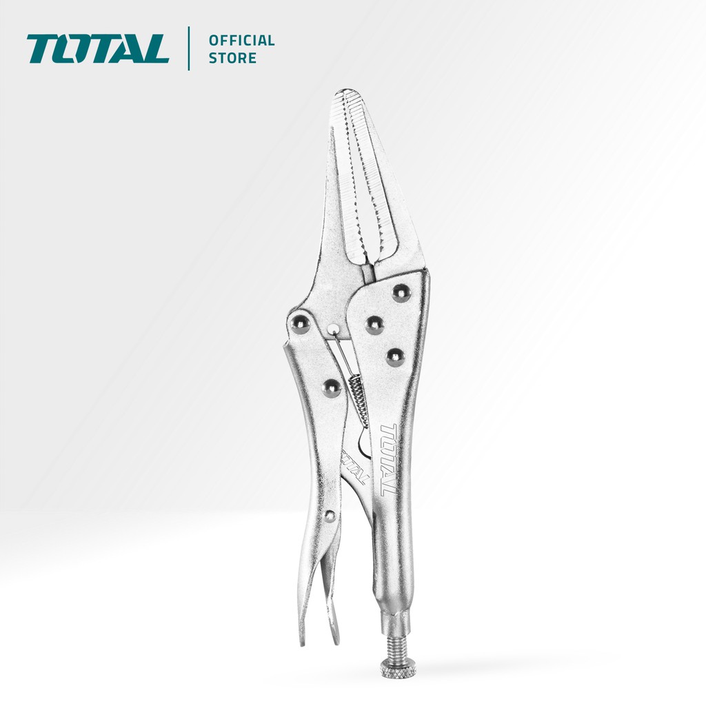 TOTAL Long Nose Locking Pliers Suitable In Tight Spaces To Clamp Or