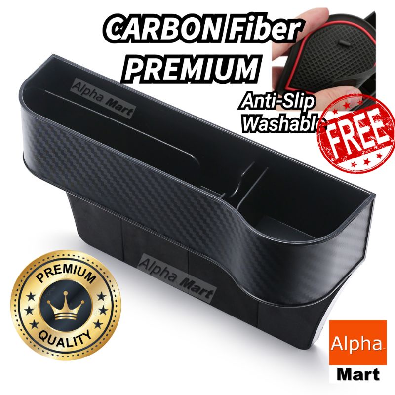 Alpha High Quality Leather Premium Car Seat Box Storage Car Seat Side