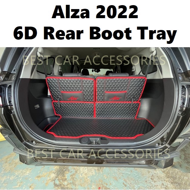 Perodua Alza 2022-2025 6D Leather Rear Boot Cargo Car Floor Mats Trunk ...