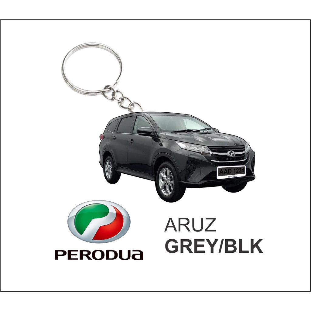 Perodua Aruz grey keychain 2D | Shopee Malaysia