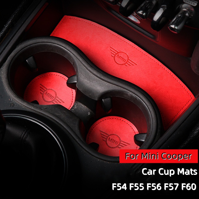 Car Coasters Center Console Cup Mats for Mini Cooper Clubman JCW F55