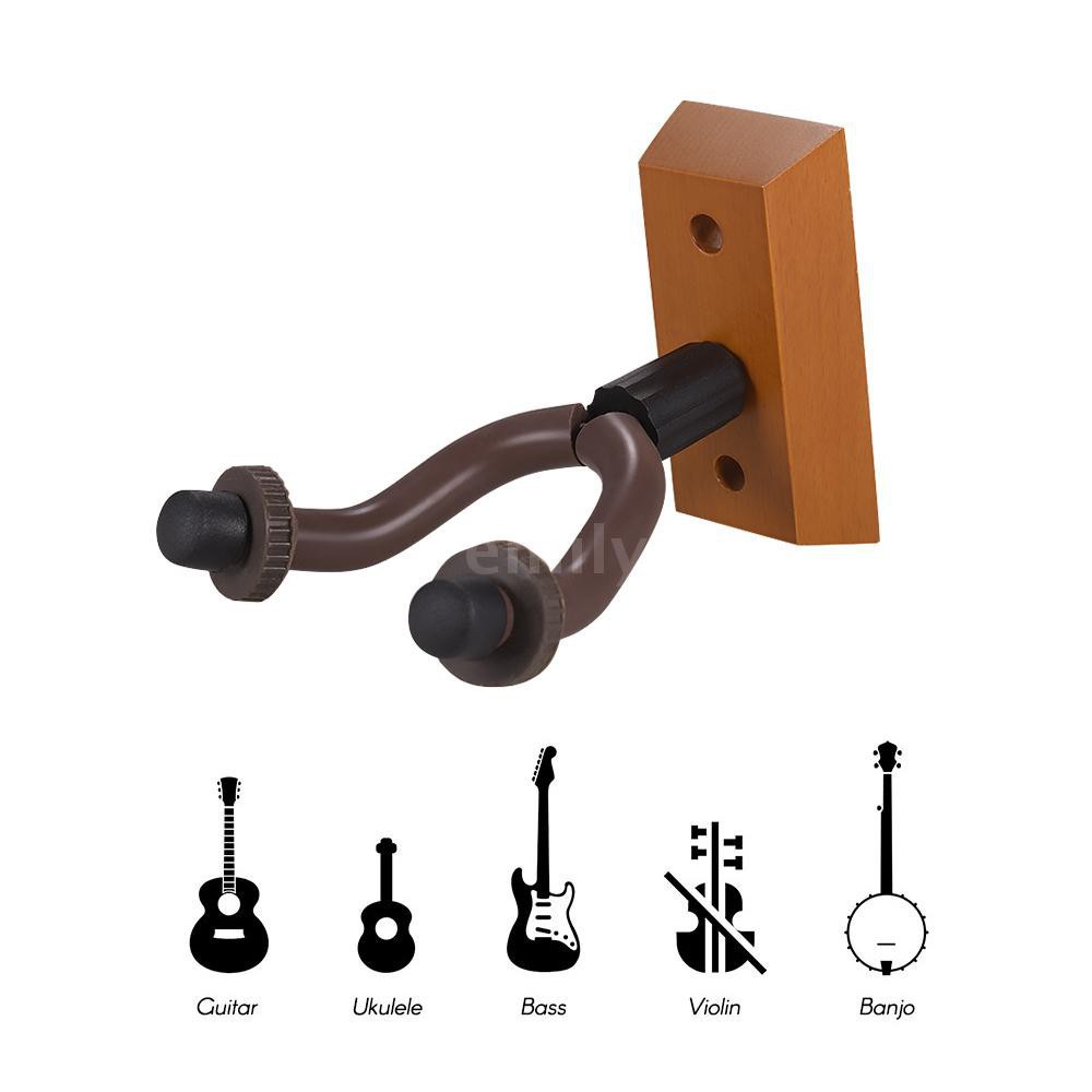 Wooden guitar hanger wall hanging stringed instrument frame electric guitar bass quadruple hook