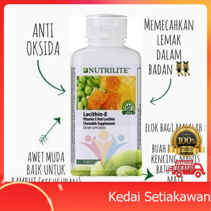 Nutrilite Lecithin E Amway Tablet Kunyah 100 Original Shopee Malaysia