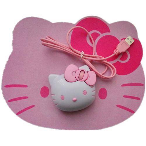 Spot Hello Kitty mouse mouse pad USB computer mouse Hello Kitty mouse pad package Shopee Malaysia