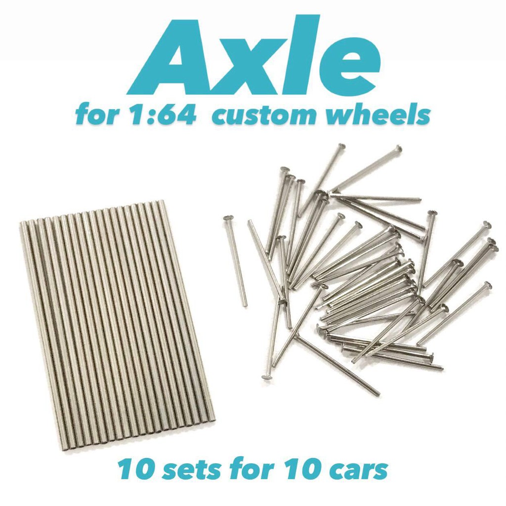 Axle 1/64 JDM / Long adjustable axles for 164 Hot Wheels diecast alloy plastic rubber tyre 10
