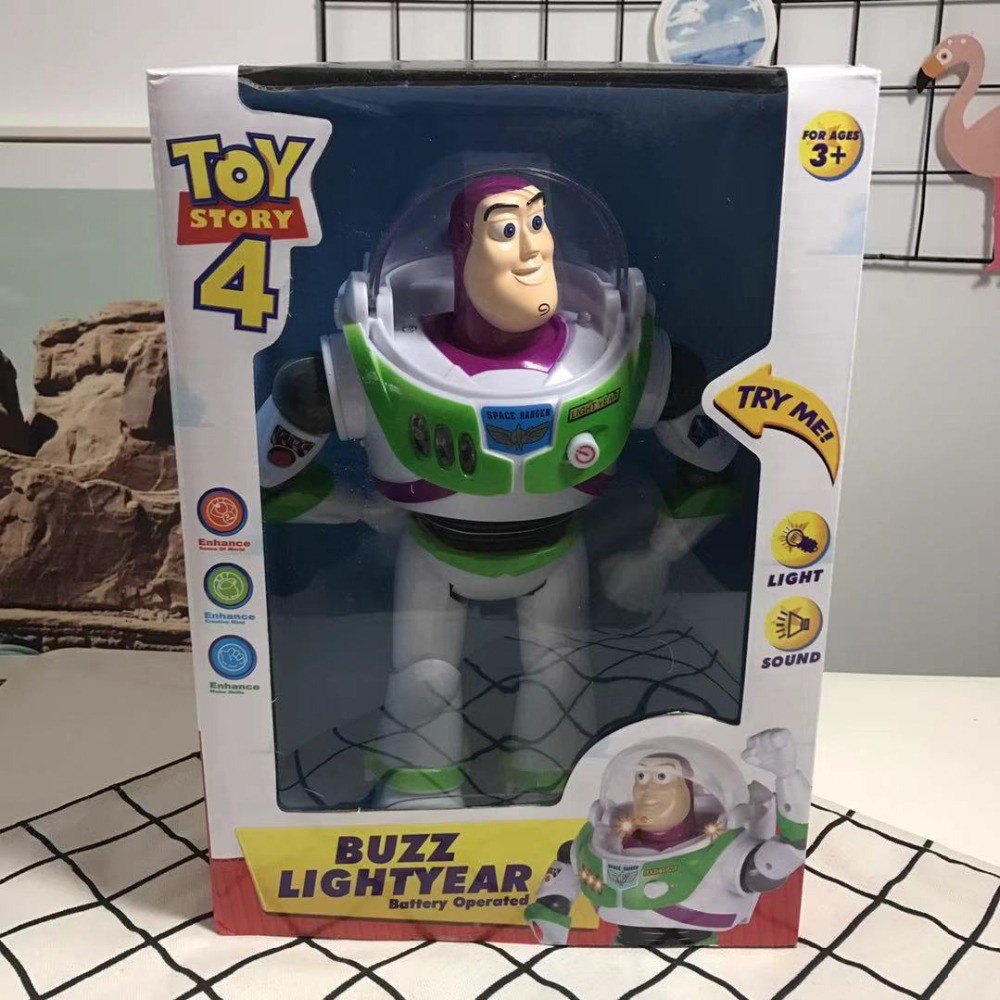 Toy Story 4 Buzz Lightyear Toys Lights Voices with Sound Joint Movable