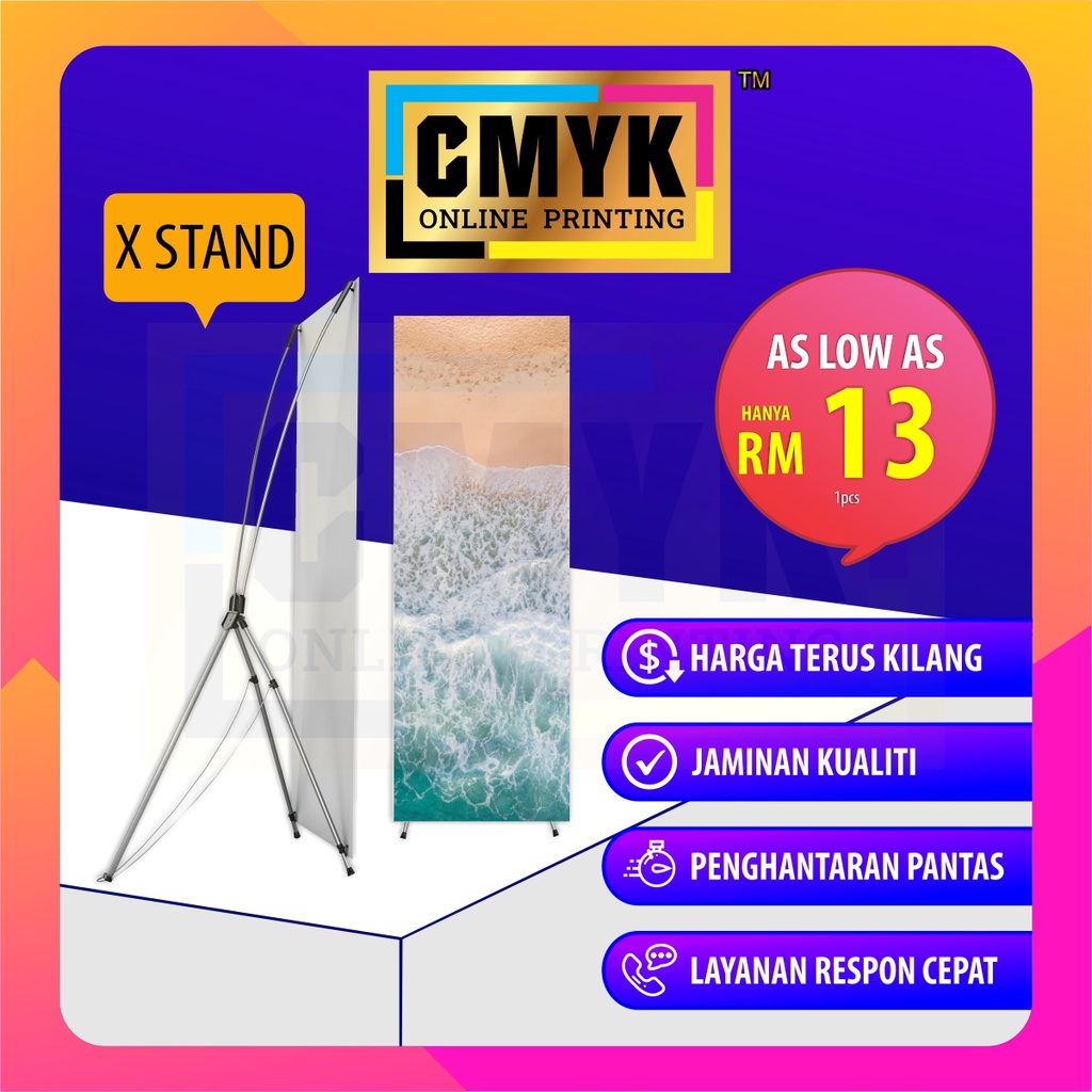 [HARGA KILANG] X STAND BUNTING BANNER | Shopee Malaysia