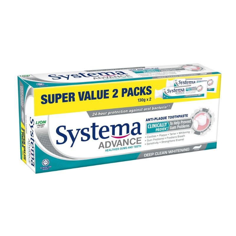 SYSTEMA Advance Toothpaste - Deep Clean Whitening Super Value (2x130g ...