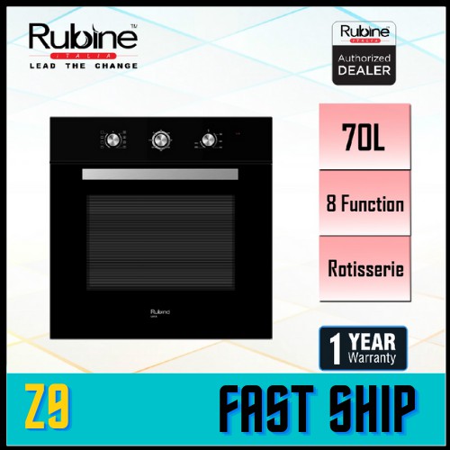 Rubine Builtin Oven RBOLAVA70SS 70L 8 Functions Shopee Malaysia