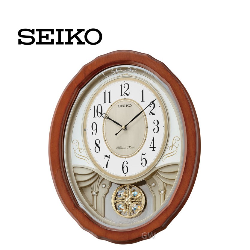 100 ORIGINAL SEIKO Melody Music Pendulum Wooden Analogue Wall Clock QXM351 QXM351B Jam Dinding Berbunyi Malaysia Shopee Malaysia