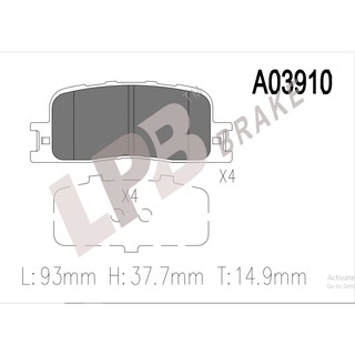 LPB Brake PaD Toyota Camry (XV10) SXV10 2.2 91'-96,SXV20 2.2 96