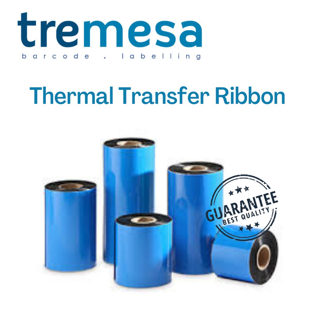 Thermal Transfer Ribbon For Barcode Printer - 80mm X 300m Wax Ribbon For Label Printing