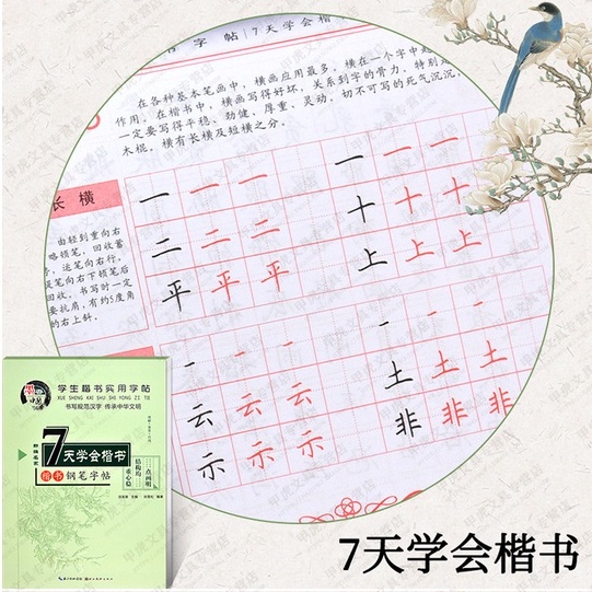 田英章书楷书字帖入门练字硬笔书法钢笔小中大学生成人临摹练字帖 Chinese Writing Practice copybook copy ...
