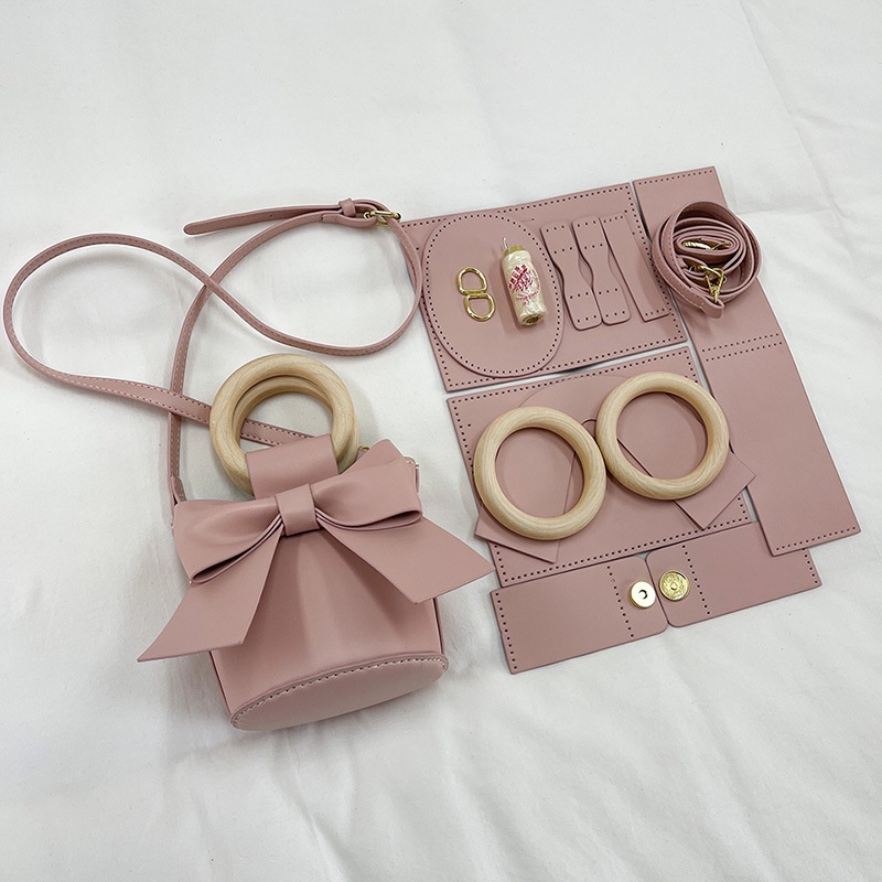 DIY Handmade Material Bag Tik Tok Same Style HandStitched Homemade Bow