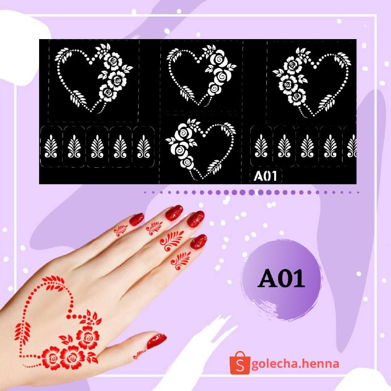 Sticker Corak Inai / Henna Stencil | Shopee Malaysia