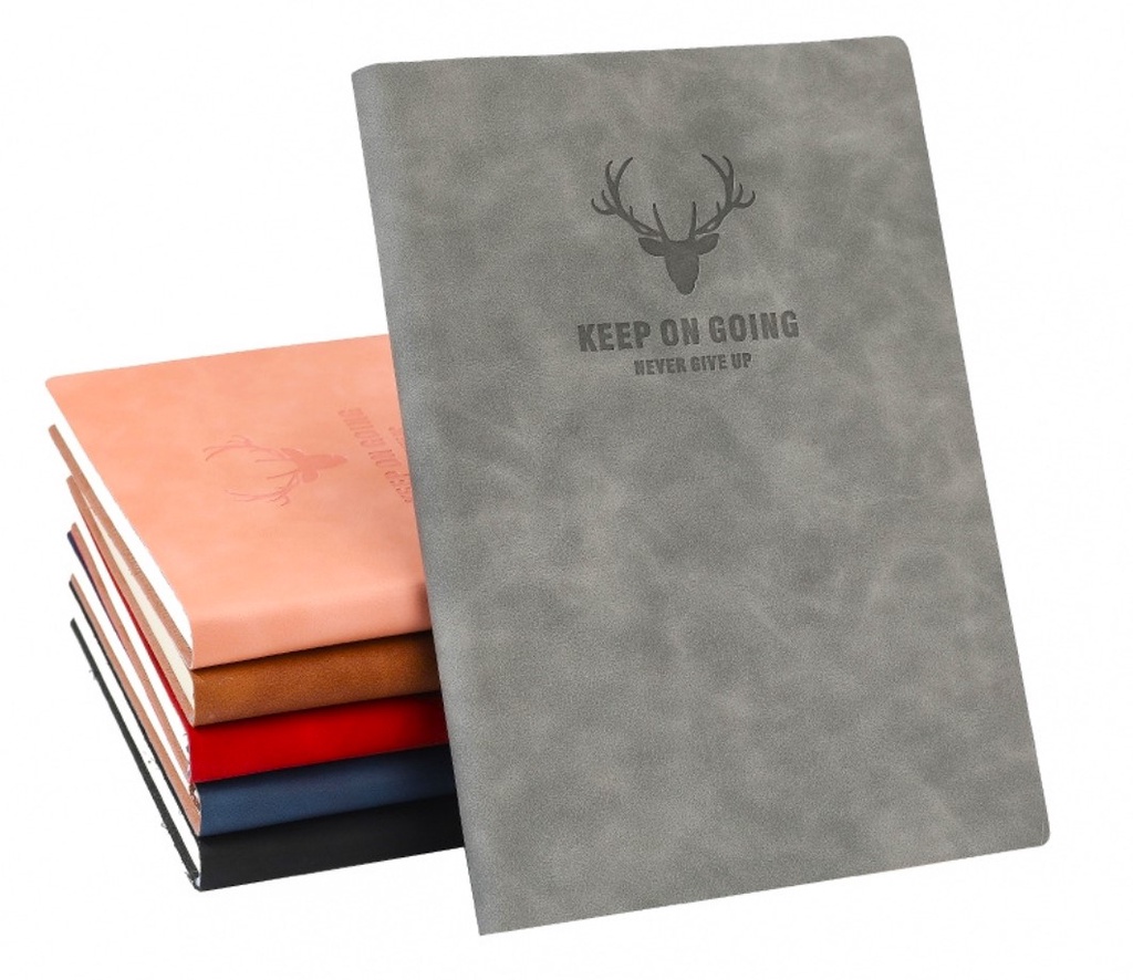 A5 notebook 360 Pages planner super thick Notepad soft leather simple ...