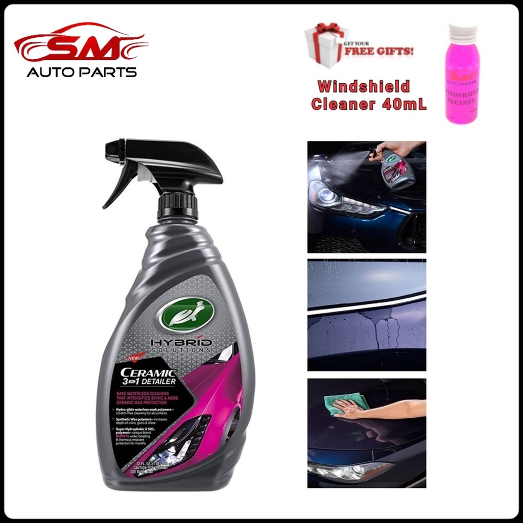 Turtle Wax Hybrid Solutions Ceramic 3-in-1 Detailer – 32 Fl Oz, Waterless Spray Detailer