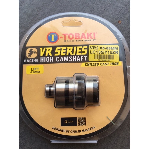 TOBAKI VR2 RACING CAMSHAFT CAM Y15ZR LC135 Y15 135LC LC FZ150 FZ CAM