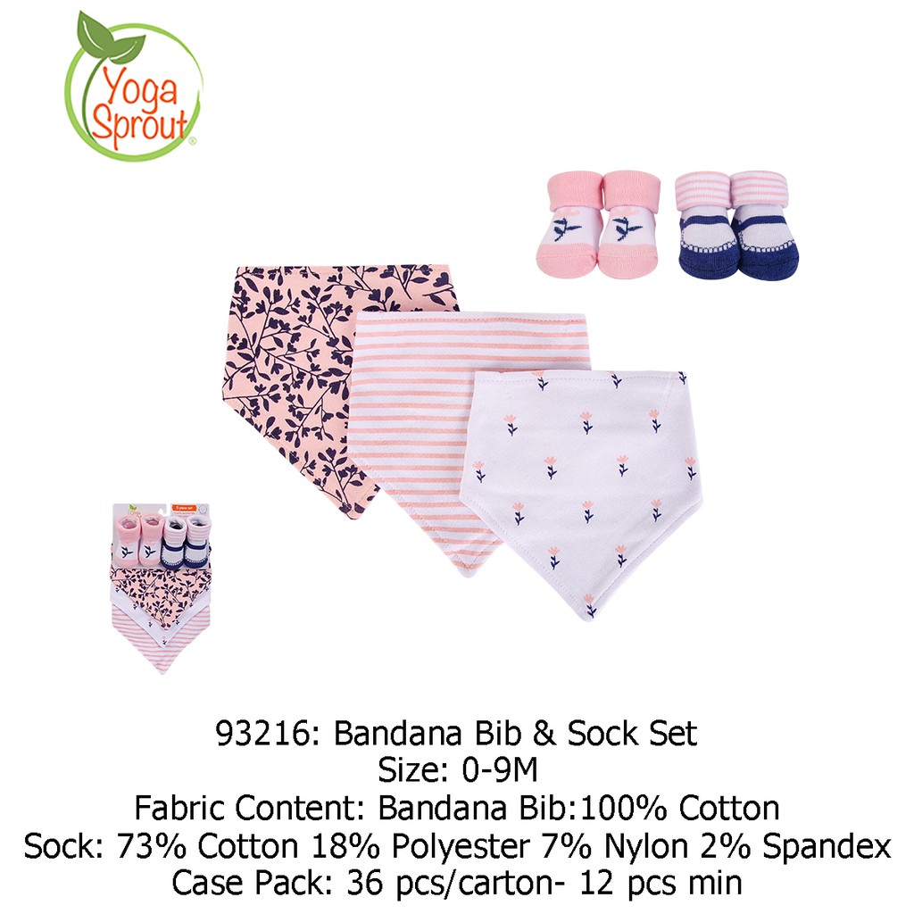 Yoga Sprout Bandana Bib Socks Set 93216 5 Pack Shopee Malaysia