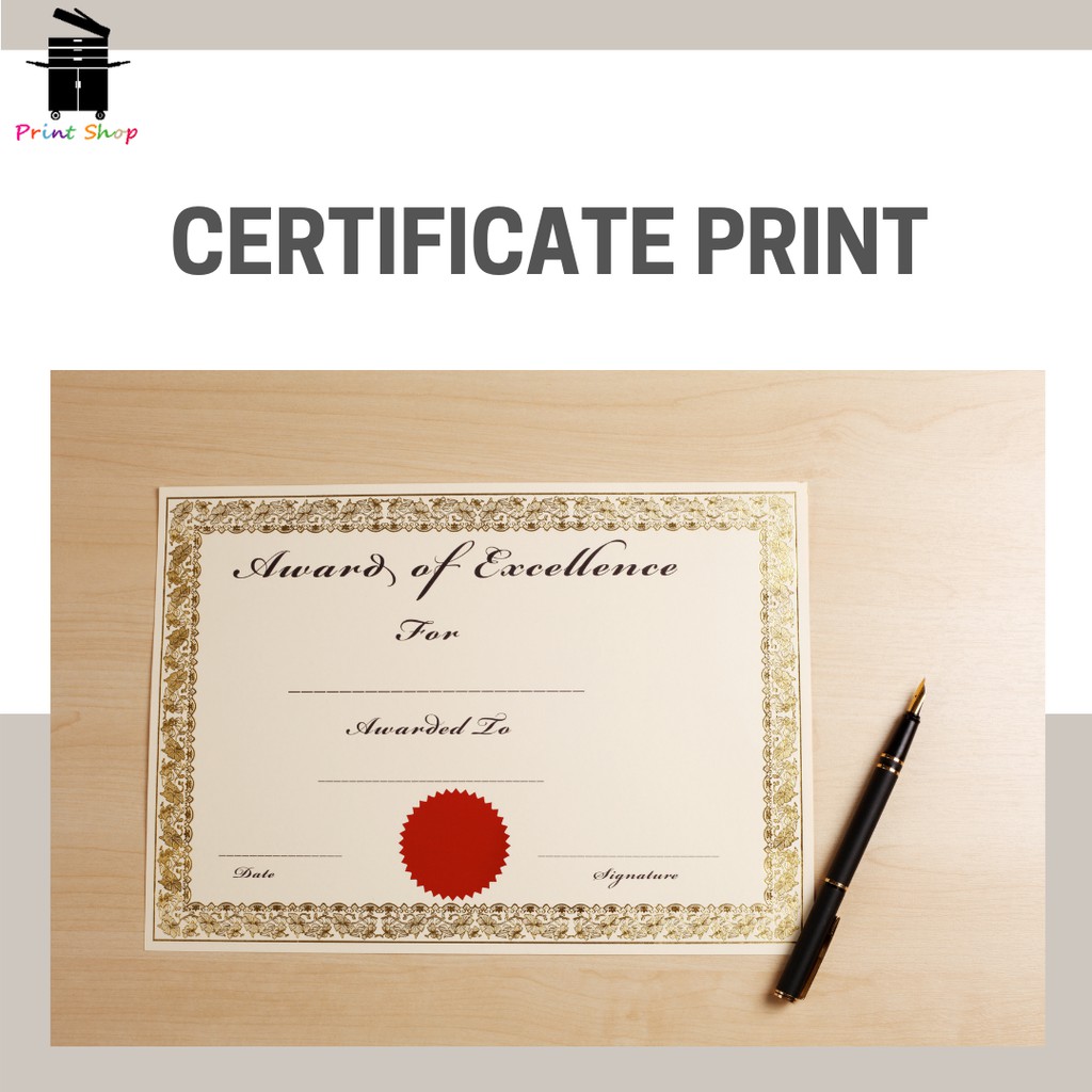 Award Certificate Paper Guide - Fine Cardstock