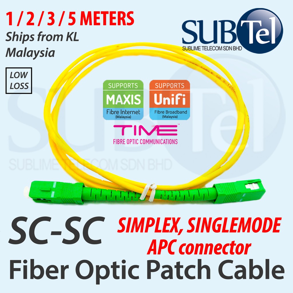 SC-SC APC Connector Simplex Single Mode Optical Fiber Patch Cord Cable ...