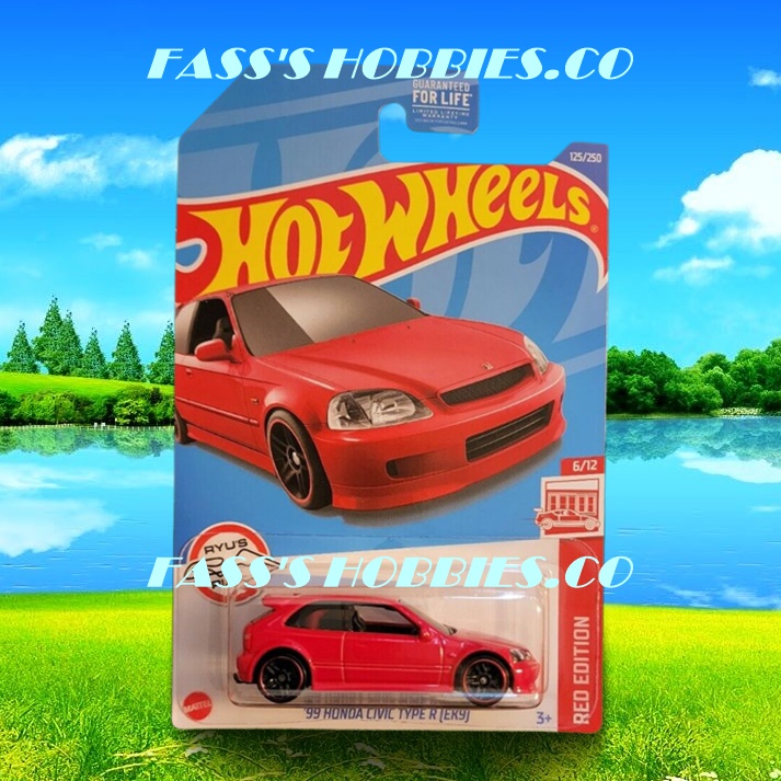 HOT WHEELS TARGET EXCLUSIVE RED EDITION 99' HONDA CIVIC TYPE R EK9