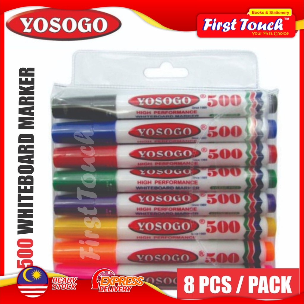 YOSOGO 500 Whiteboard Marker Set (8 colour / pack) Shopee Malaysia