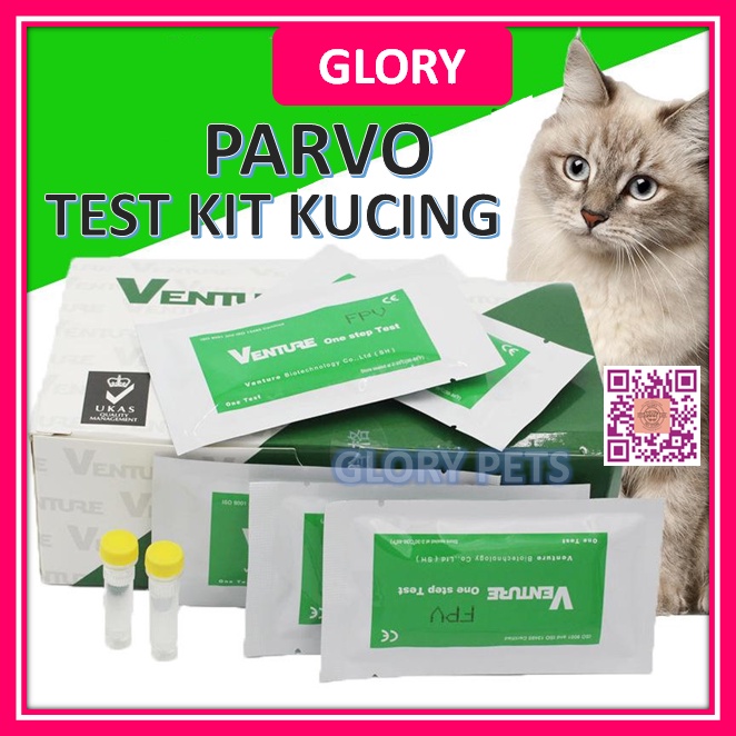 Glory Parvo Test Kit Cat Kucing Demam Sakit Virus Cats Sick Veterinary