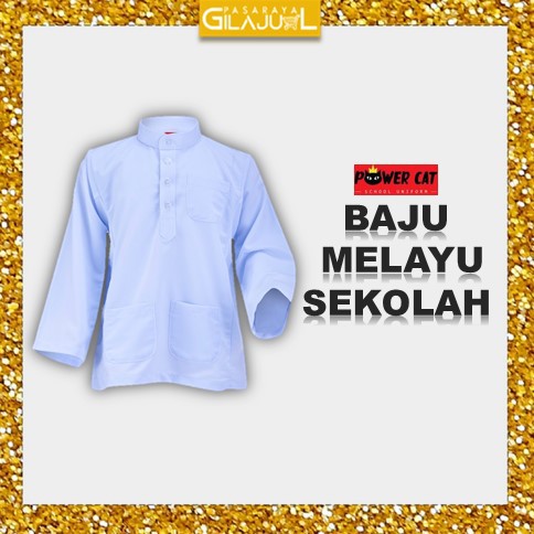 BAJU MELAYU SEKOLAH KOSHIBO PUTIH NILA JENAMA POWER CAT (SIZE 22-3XL ...