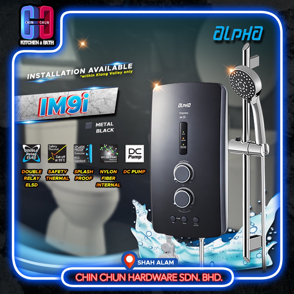 Alpha IM9i Water Heater (DC Pump) Heater Shower Alpha DC Pump