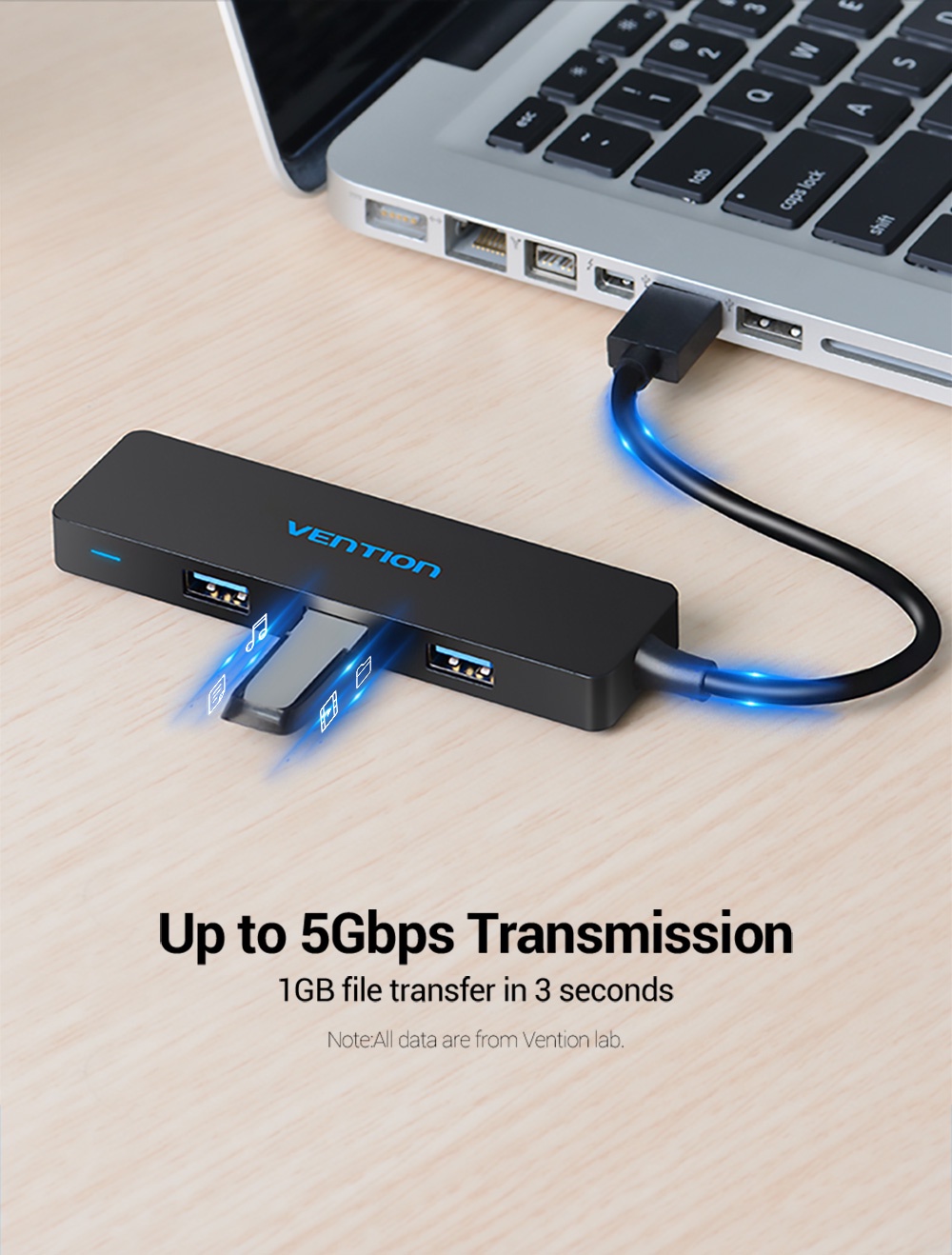 Vention USB 3.0 A Hub 4 Port High Speed USB Splitter Portable USB HUB