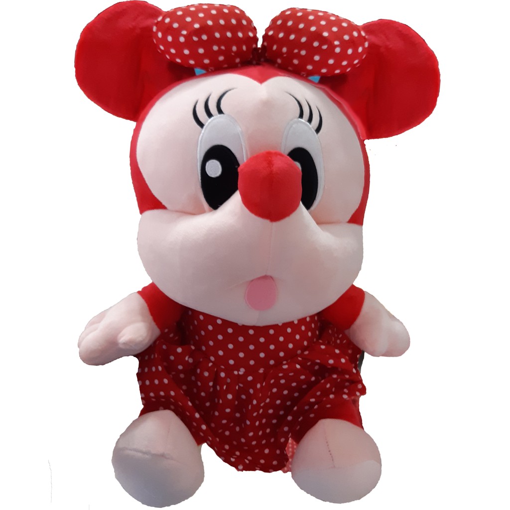 25cm /50cm Disney Mickey Minnie Mouse Red skirt plushie(2 variants size ...