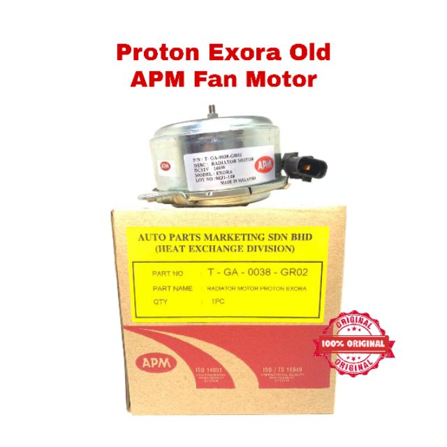 APM Fan Motor GA 0038 GR02 160W Proton Exora Old Black socket