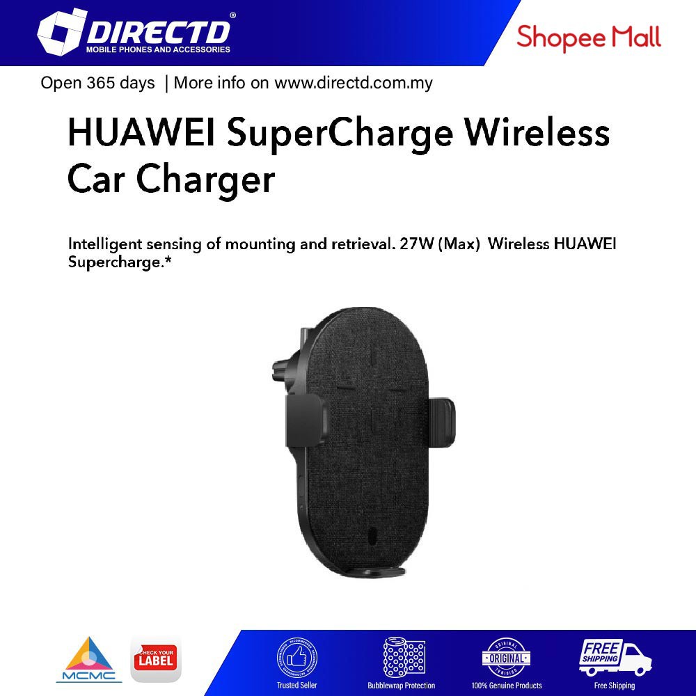 HUAWEI CP39S SUPERCHARGE WIRELESS CAR CHARGER (BLACK) Shopee Malaysia