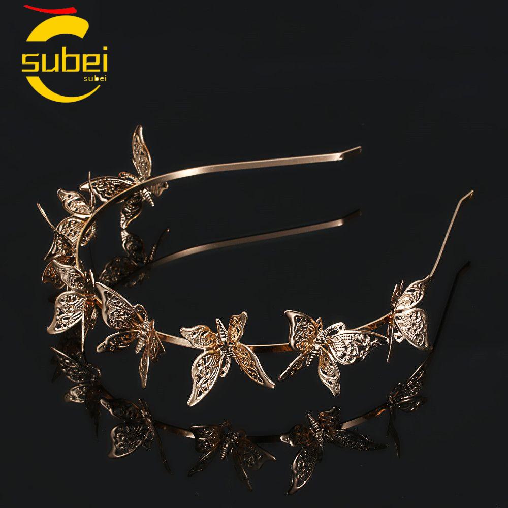 Subei Elegant Butterfly Hairbands Women Girl Bridal Hair Accessories