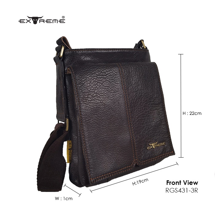 Malaysia Stock] Men's Leather Sling Bag Cross Body Multifunction Shoulder  Beg Lelaki Kulit