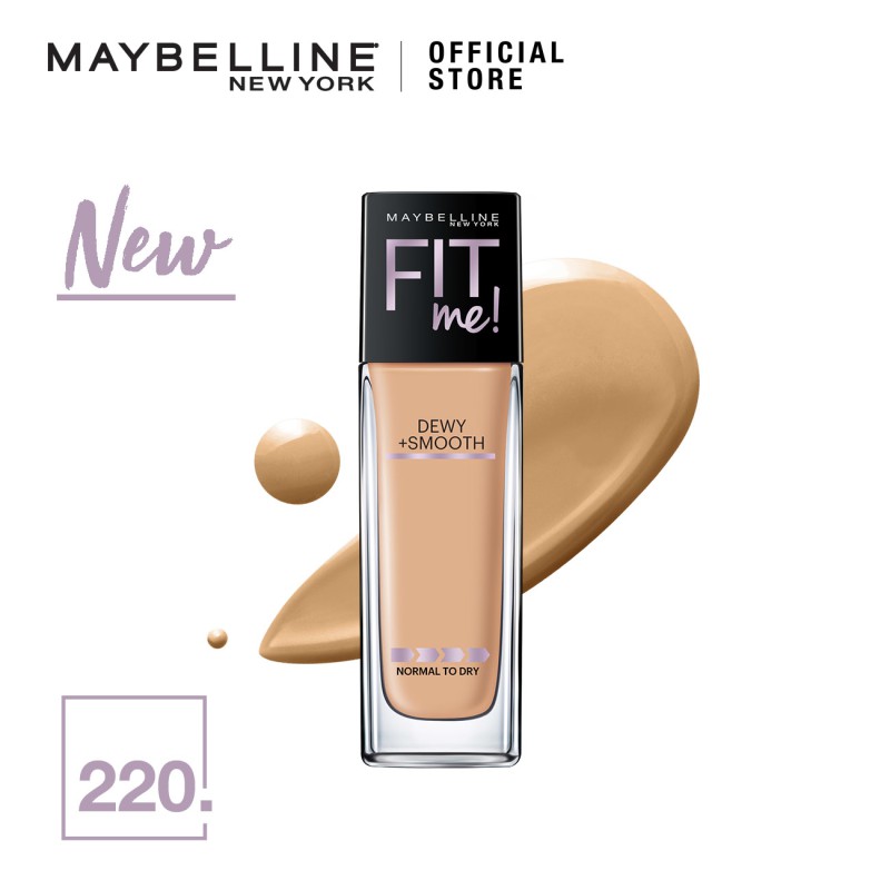 Maybelline Fit Me Foundation Liquid Dewy & Smooth, 30 ml - Face