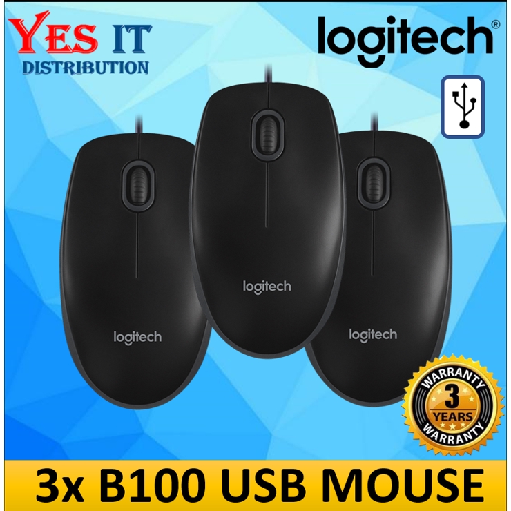 Logitech B100 Optical USB Mouse,Black Buy, Best Price in UAE, Dubai