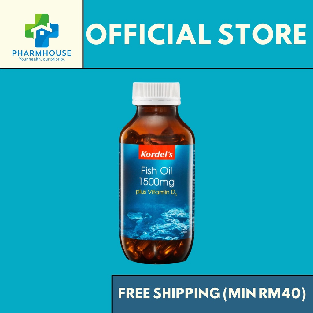 Kordel's Fish Oil 1500mg Plus Vitamins D3 120's [EXP 10/24] Shopee Malaysia